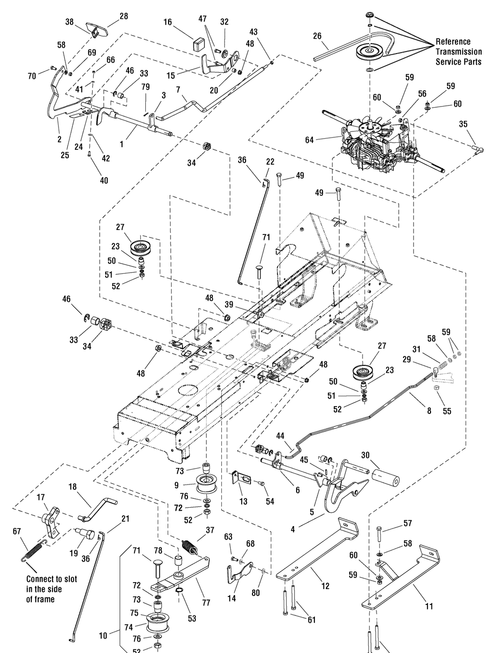 Control Group Diagram and Parts List for 2690882-YB1840RDFR 2010 Briggs and Stratton Lawn Tractor